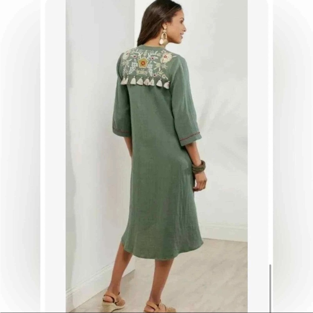 Soft Surroundings Cristoforo Green Dress
